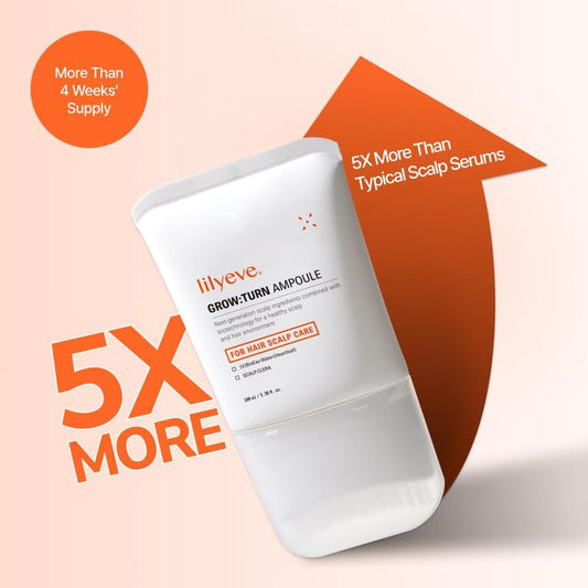 GROWTURN Hair Growth Serum with Built-in Brush, Heartleaf-Derived Exosomes to Revitalize, Korean Hair Care, 3.38 fl. oz. (Pack of 1)