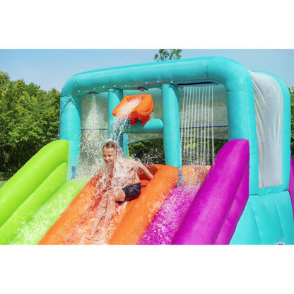 📦📦🌊 Triple Splash Course Inflatable Mega Water Park with Air Blower 🌞