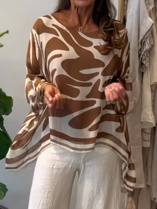 📦📦LAST DAY SAVE 49% ⏰Loose-fitting Casual Printed Chiffon Top