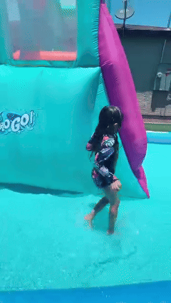 📦📦🌊 Triple Splash Course Inflatable Mega Water Park with Air Blower 🌞