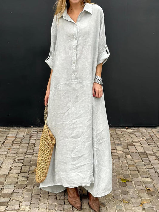 📦📦LAST DAY SAVE 49% ⏰Women's V-Neck Linen Pocket Dress